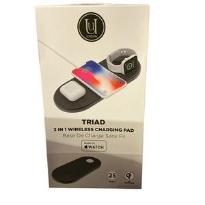 Uunique TRIAD 3-in-1 Wireless 25 Watt Charging Pad for Apple Watch AirPod iPhone